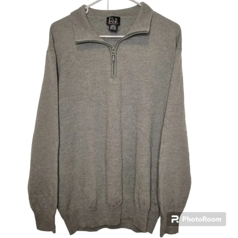 Olive Green 100% Italian Sheep Wool Sweater, Sz M - Picture 1 of 15